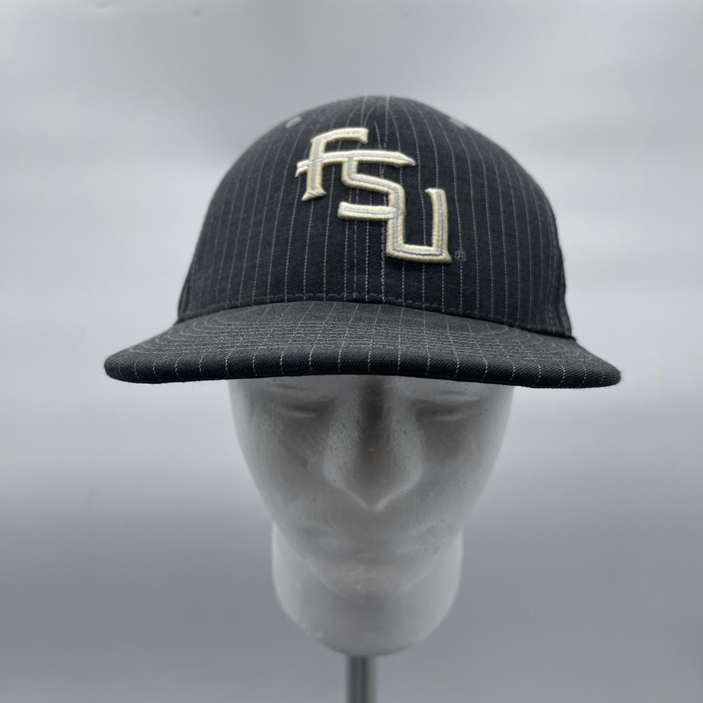 Nike SP11BOV 69X-FS5 M/L Charcoal Pinstripe Cap FSU Florida State Seminoles Hat